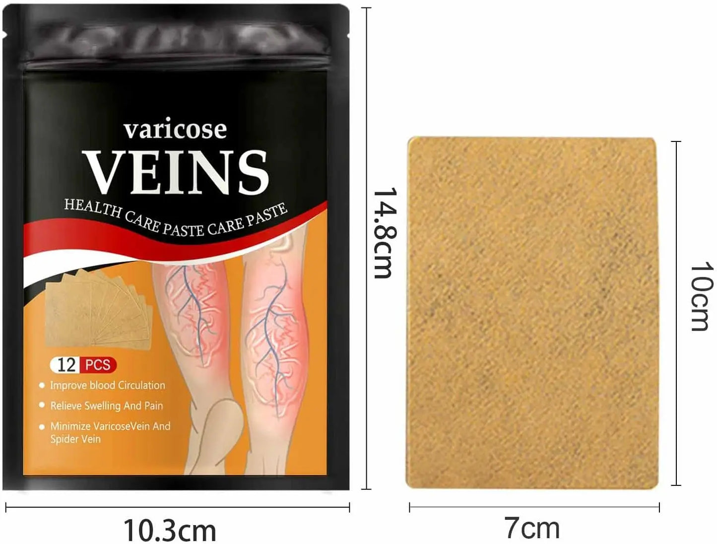 Hanel Varicose Veins Relief Patch – Natural Support for Leg Pain, Swelling & Spider Veins | Clinically Designed Zaynora Beauty