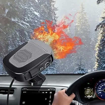 Car air freshener with flame design on a car dashboard