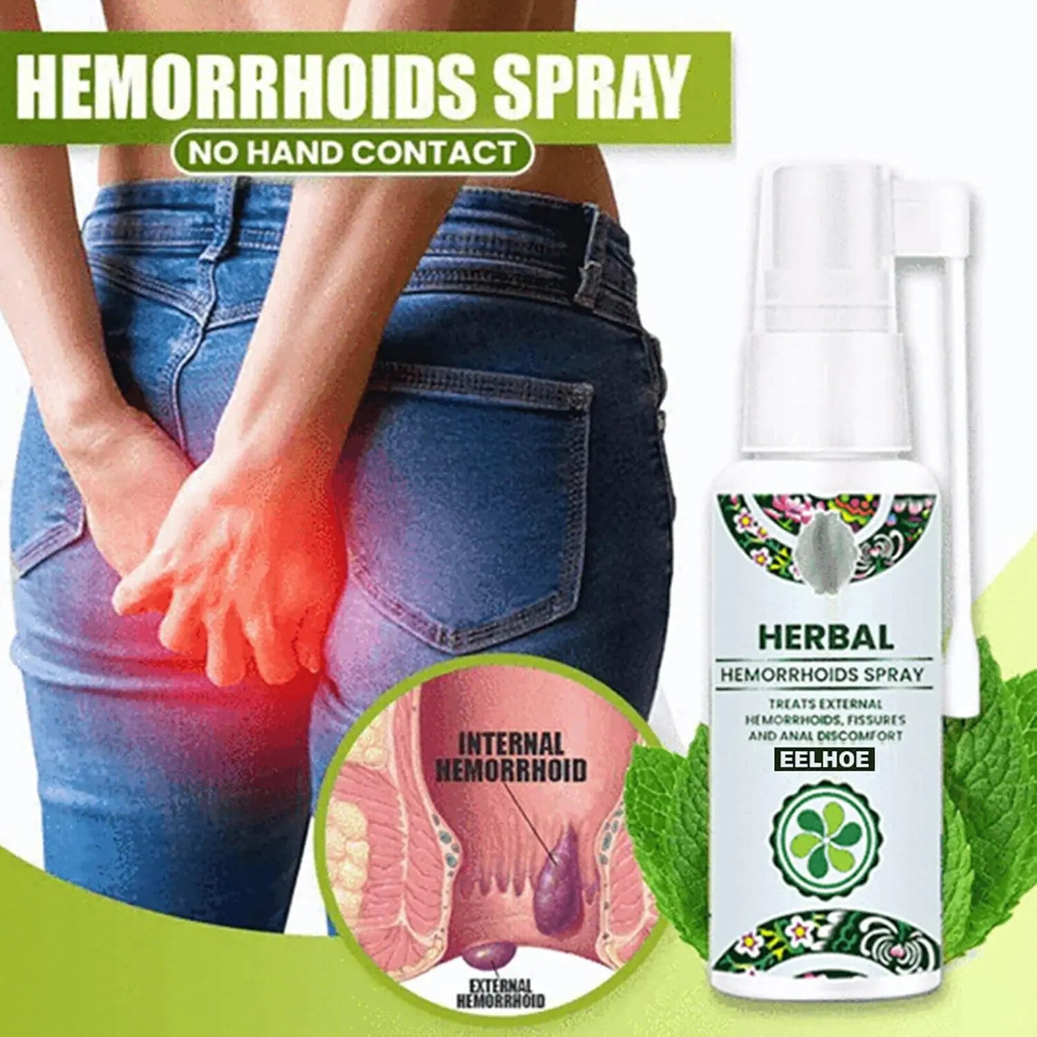 Ellehoe Herbal Hemorrhoids Spray - Instant Soothing Relief Beauty Hunt