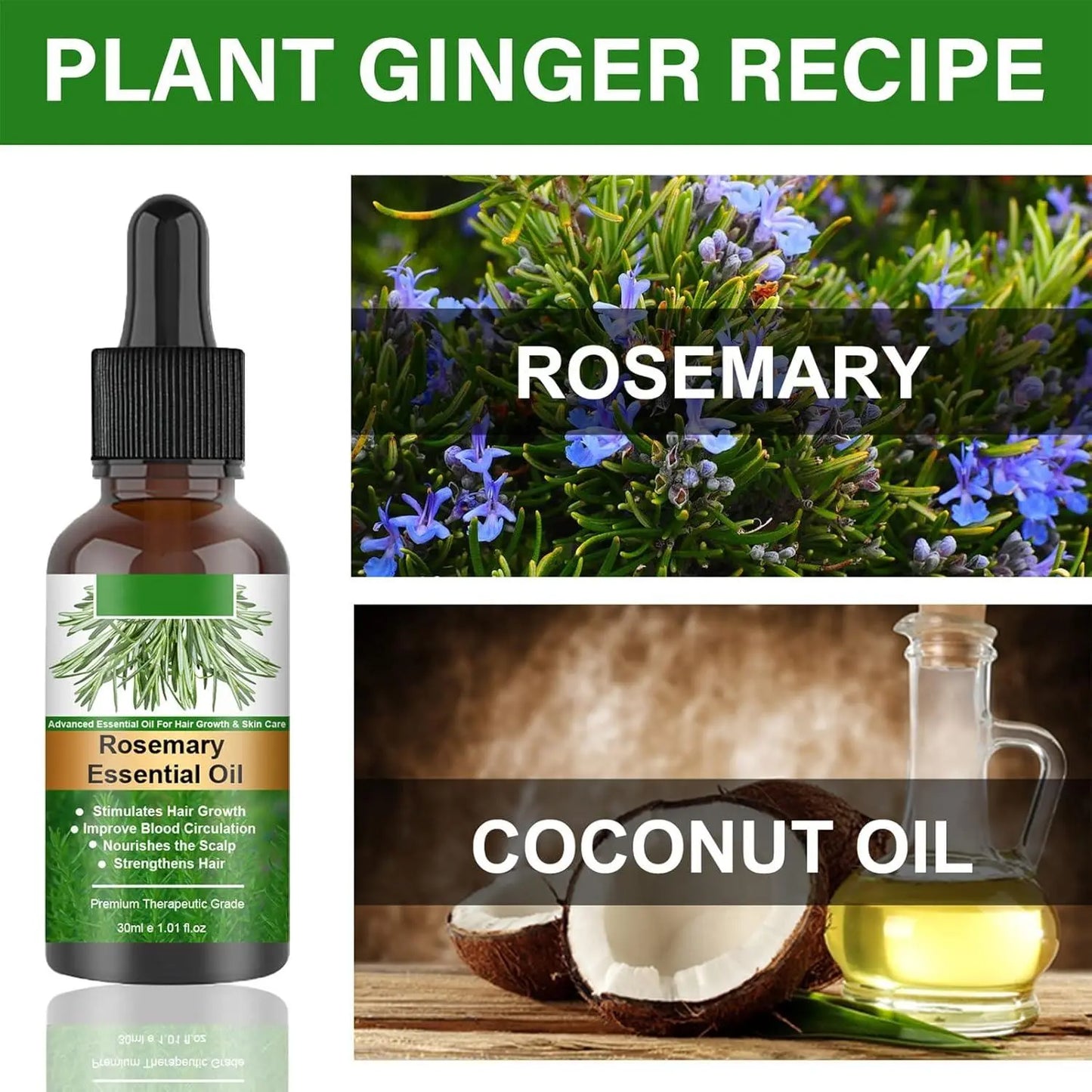 Rosemary Essential Oil for Hair Growth - Pure & Natural Hair Care Oil Beauty Hunt