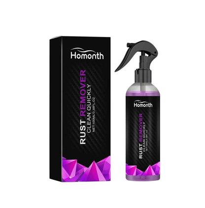 Homonth rust remover spray bottle and packaging on a white background