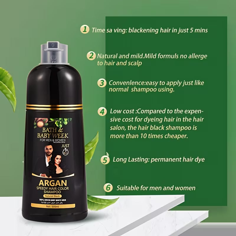 Bath & Baby Week Hair Color Shampoo – Gentle, Non-Damaging Temporary Hair Color for Women & Men