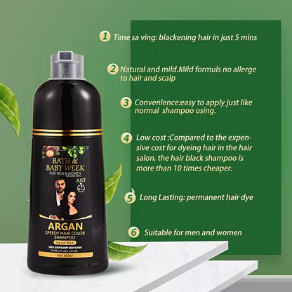 Bath & Baby Week Hair Color Shampoo – Gentle, Non-Damaging Temporary Hair Color for Women & Men