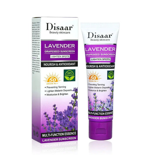 Disaar Lavender Grapeseed Sunscreen SPF 50 – Soothing UVA/UVB Protection Beauty Hunt