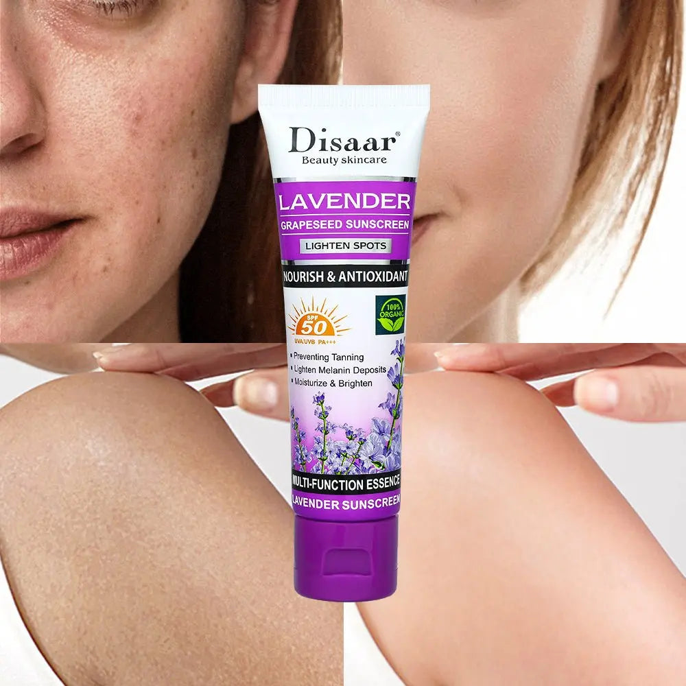 Disaar Lavender Grapeseed Sunscreen SPF 50 – Soothing UVA/UVB Protection Beauty Hunt