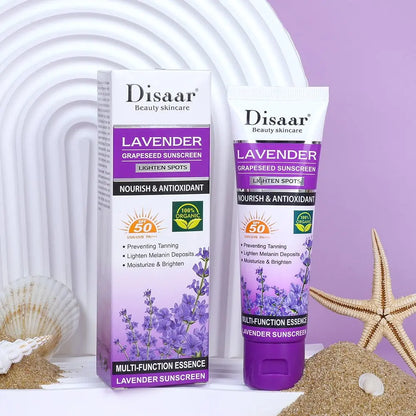 Disaar Lavender Grapeseed Sunscreen SPF 50 – Soothing UVA/UVB Protection Beauty Hunt