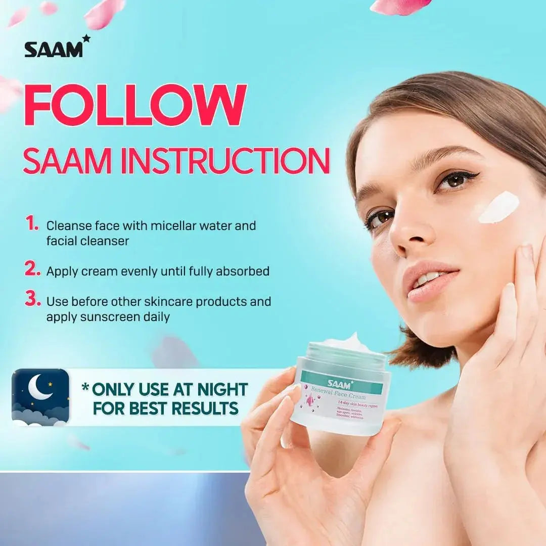 SAAM Renewal Face Cream – Daily Anti-Aging & Revitalizing Moisturizer Beauty Hunt