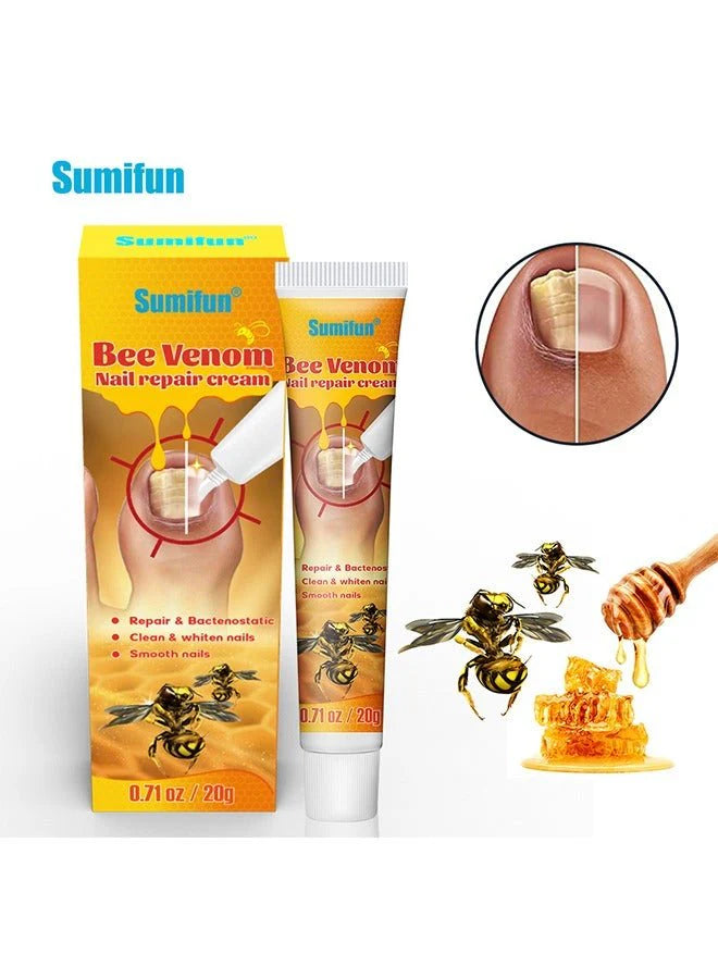 Sumifun Bee Venom Antifungal Nail Cream – Natural Treatment for Toenail & Fingernail Fungus, Yellow Thick Nails & Onychomycosis